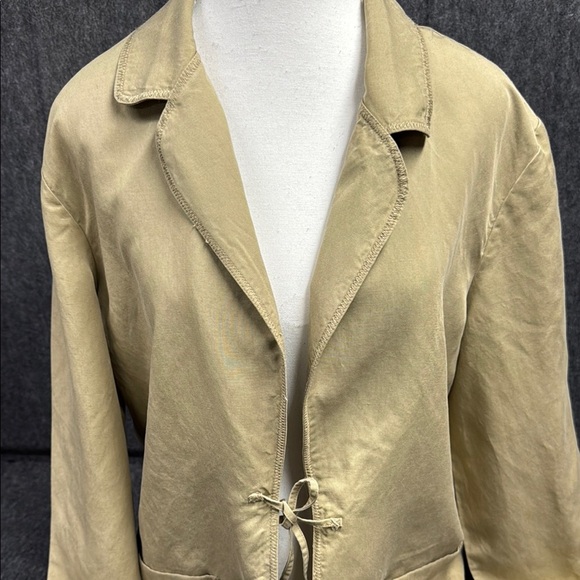 J. Jill Tan Blazer with Notched Lapel and Billowy Sleeves - Picture 6 of 6